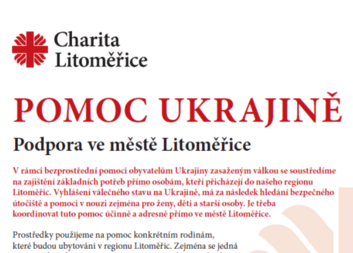 Pomoc Ukrajině - Podpora ve městě Litoměřice