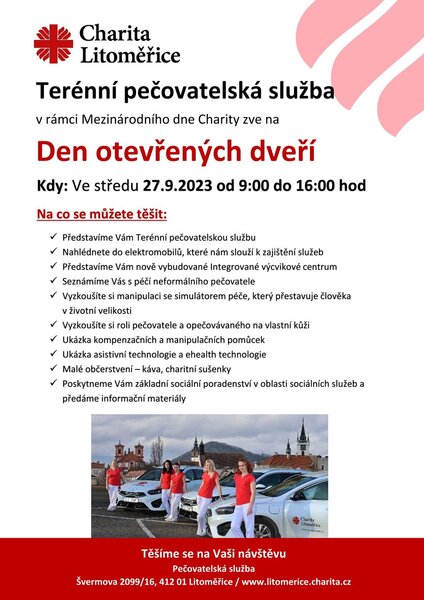 Den otevřených dveří 2023 - Terénní pečovatelská služba