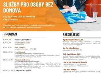 Konference SLUŽBY PRO OSOBY BEZ DOMOVA